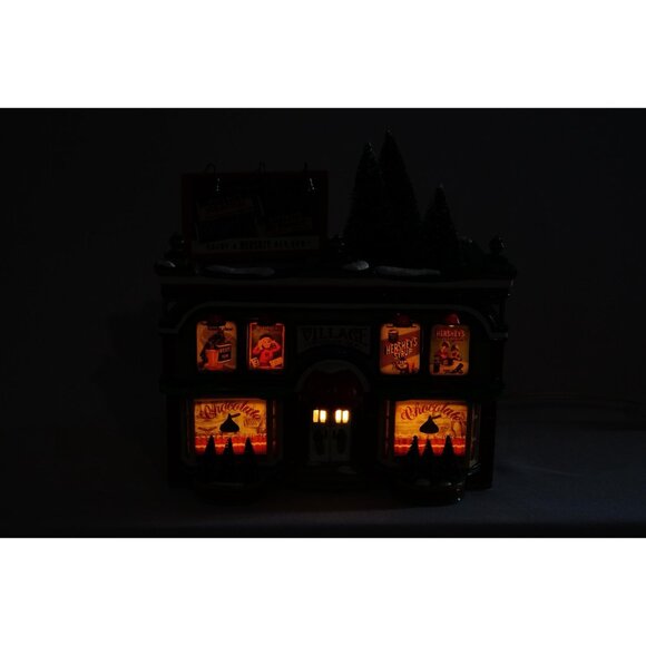 Department 56 Hershey's Chocolate Shop Original Snow Village #54913 Lighted COA - Picture 7 of 13